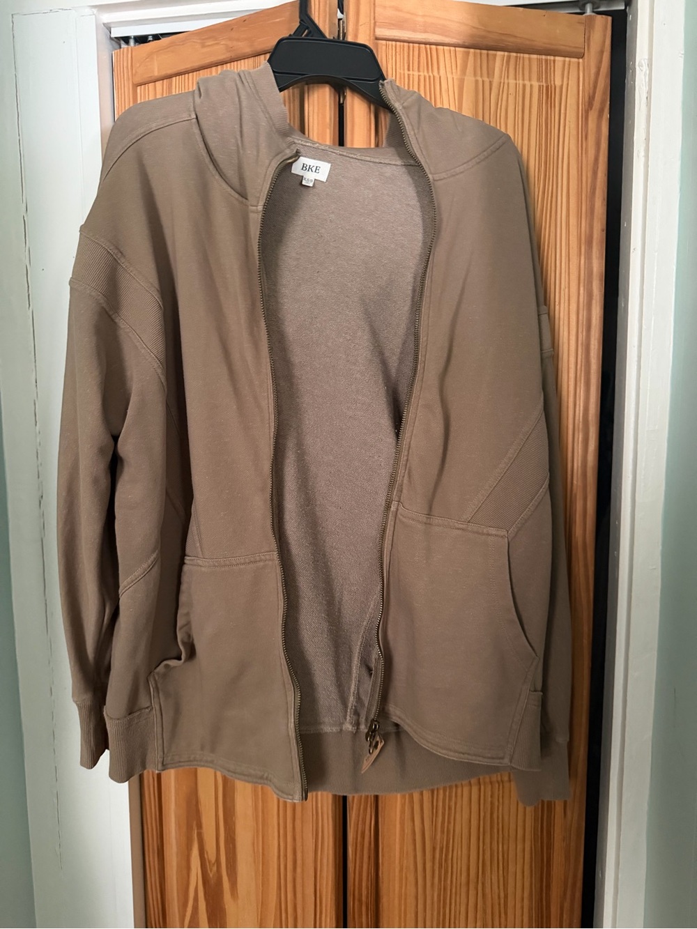 BKE Taupe Zip-Up Hoodie Jacket from buckle.
